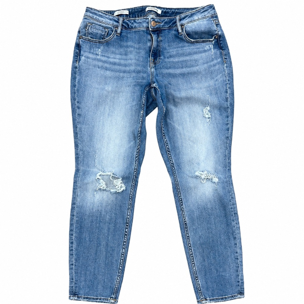 Vigoss Womens Skinny Jeans Jagger Size 14 Distressed Stretch 27 in Crop